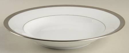 Malmaison Platinum (Verge Line) Large Rim Soup Bowl