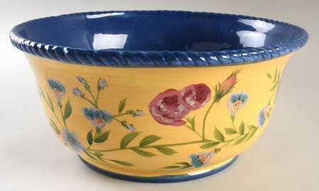 Rose Garden 12" Large Salad Serving Bowl