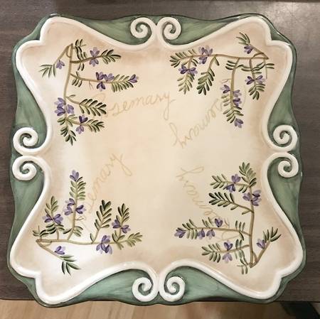 Blooming Herbs Dinner Plate