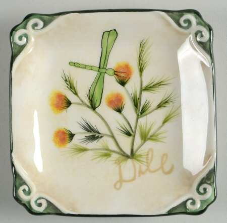 Blooming Herbs Individual Dip Dish