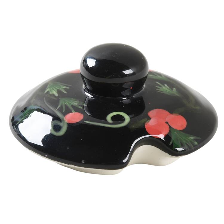 Poinsettia Lid for Sugar Bowl