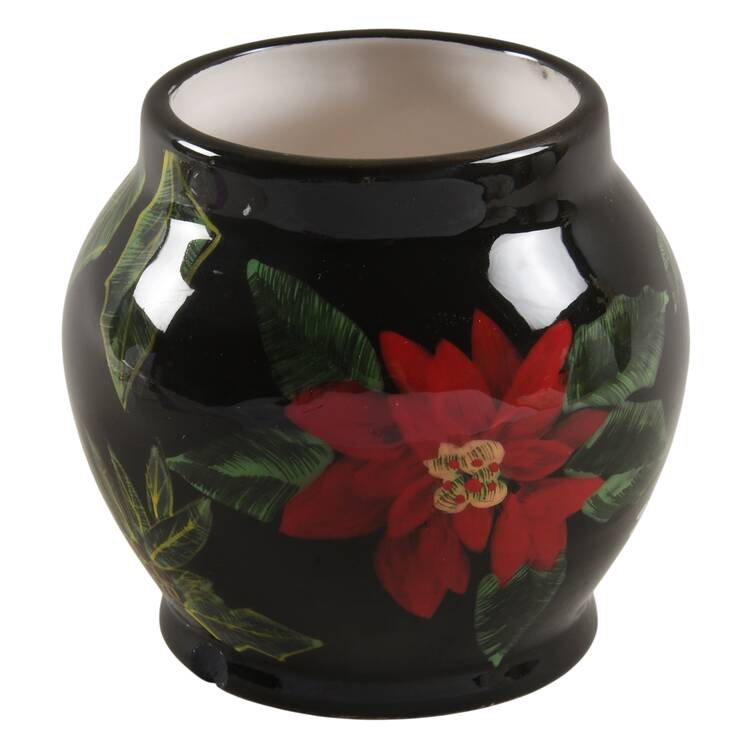 Poinsettia Sugar Bowl No Lid