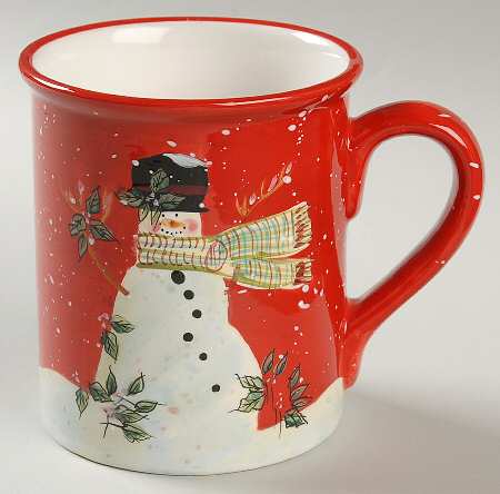 Snowy Night Snowman Mug
