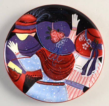 Ladies in Red Salad Plate