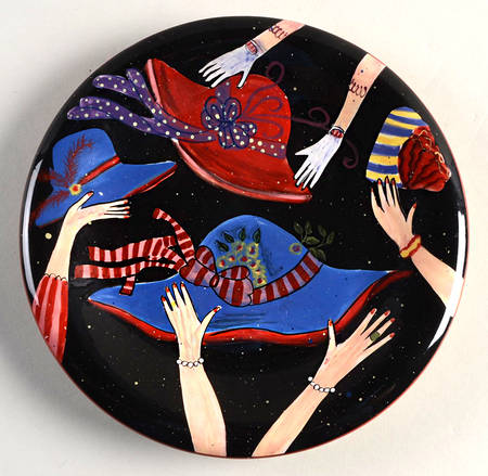 Ladies in Red Salad Plate