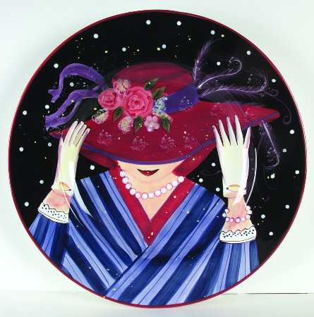 Ladies in Red 16" Chop Plate (Round Platter)