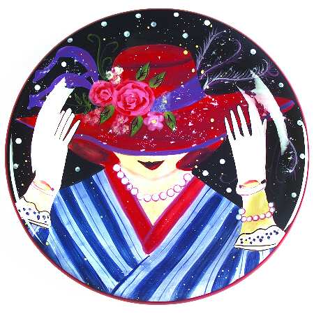 Ladies in Red Dinner Plate