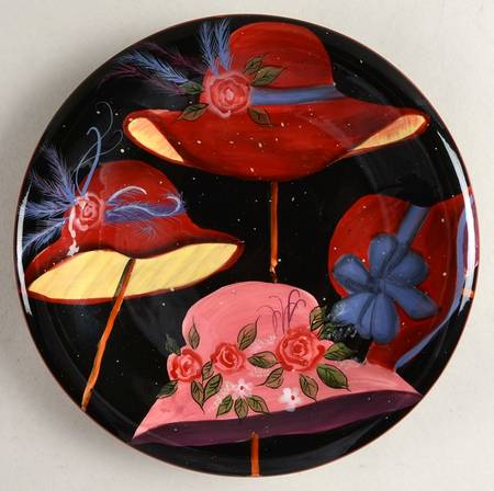 Ladies in Red Salad Plate
