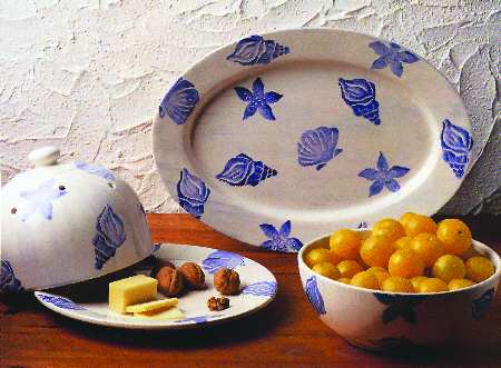 Conchas (Shell Decal) 16" Oval Serving Platter
