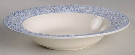 Country Chateau Blue Large Rim Soup Bowl