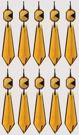 Lighting Parts (Boxed Set of 10) Amber D.6 3" Drop & Button