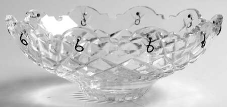 Avoca (Cut Base) 6" P.5 Plate/Bobeche (Holds 10 Drops)