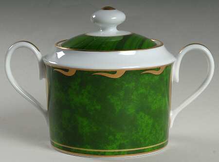 Imperial Malachite Sugar Bowl & Lid