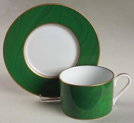 Imperial Malachite Flat Cup & Saucer Set
