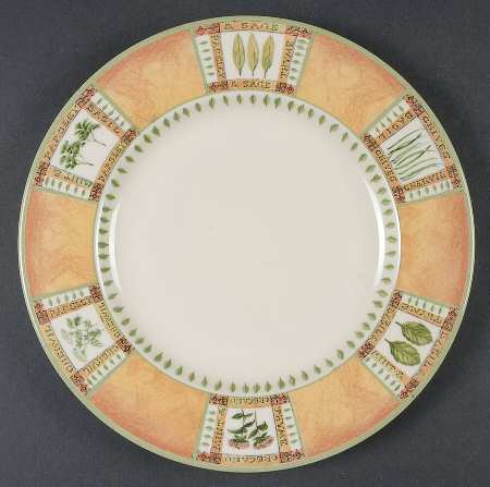 Antique Herbs Salad Plate