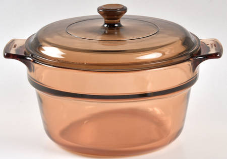 Visions Amber Double Boiler-Insert W/Glass Lid