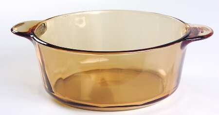 Visions Amber 2.5 Qt Round Covered Casserole No Lid