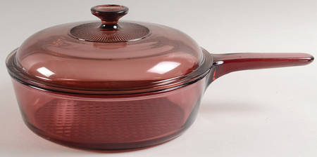 Visions Cranberry 2 1/2 Quart Chicken Fryer & Lid