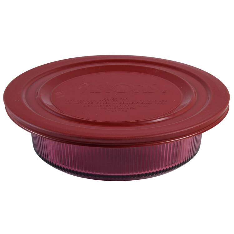 Visions Cranberry Plastic Cover for 1Qt Rd Oven/Microwave Casserole
