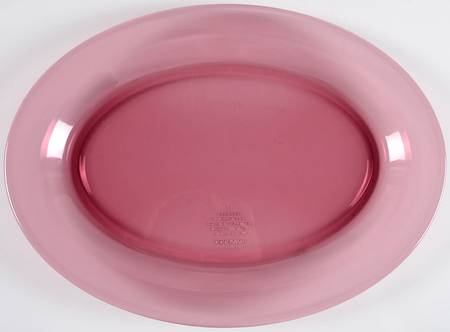 Visions Cranberry 16" Oval Serving Platter