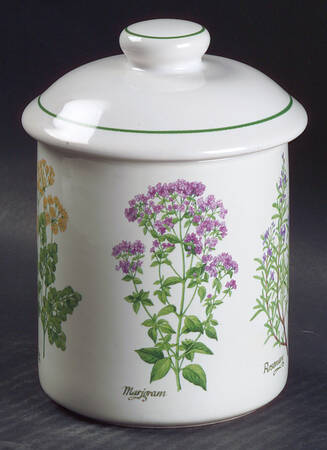 Herb Garden Small Canister & Lid