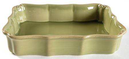 Vintage Port Green 11" Rectangular Baker