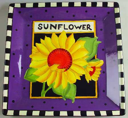 Seed Packet 13" Square Serving Platter