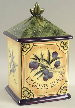 Garden of Olives Extra Large Canister & Lid