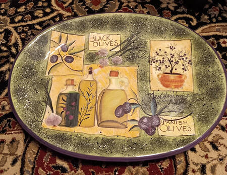 Garden of Olives 15" Oval Serving Platter