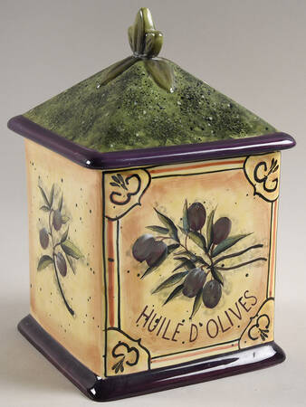 Garden of Olives Medium Canister & Lid