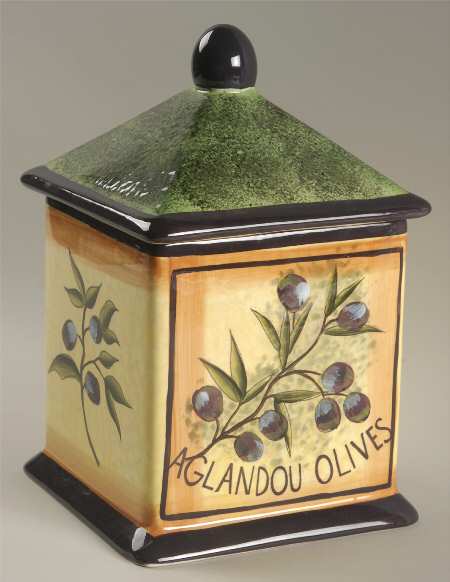 Garden of Olives Medium Canister & Lid