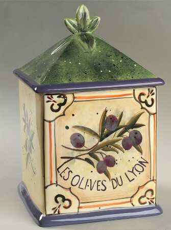 Garden of Olives Large Canister & Lid
