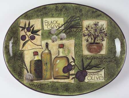 Garden of Olives 18" Oval Serving Platter