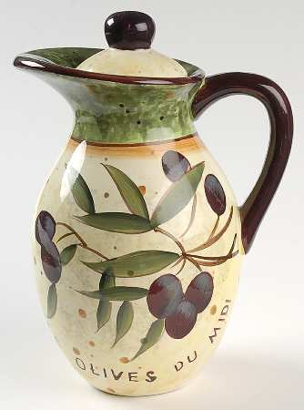 Garden of Olives Oil Jar/Server & Lid