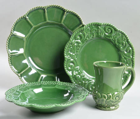 Florentine Green 4 Piece Place Setting