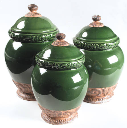 Florentine Green (3 Piece) Canister Set (Box Set)