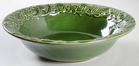 Florentine Green 11" Round Vegetable Bowl