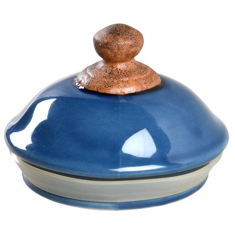 Florentine Blue Lid for Small Canister