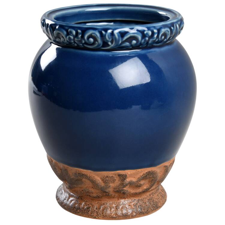 Florentine Blue Small Canister No Lid