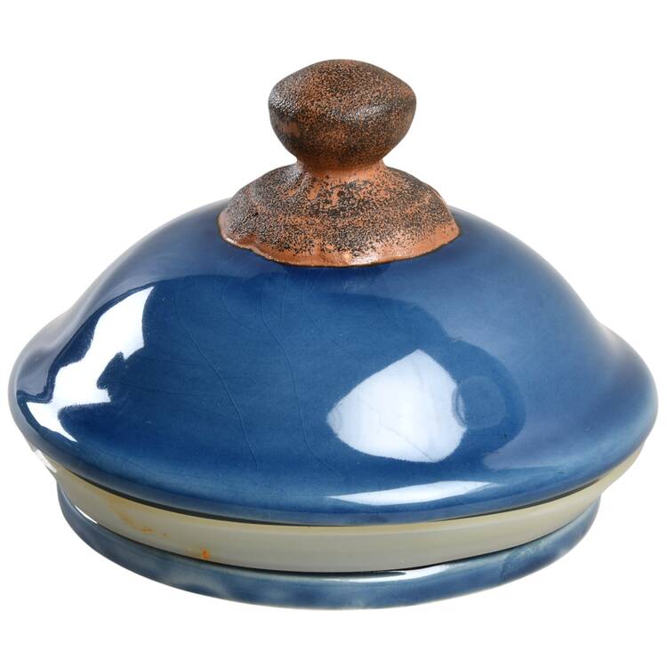 Florentine Blue Lid for Large Canister