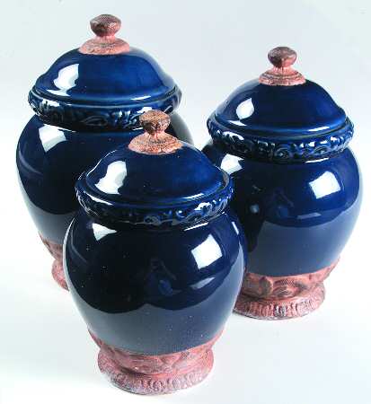 Florentine Blue (3 Piece) Canister Set (Box Set)