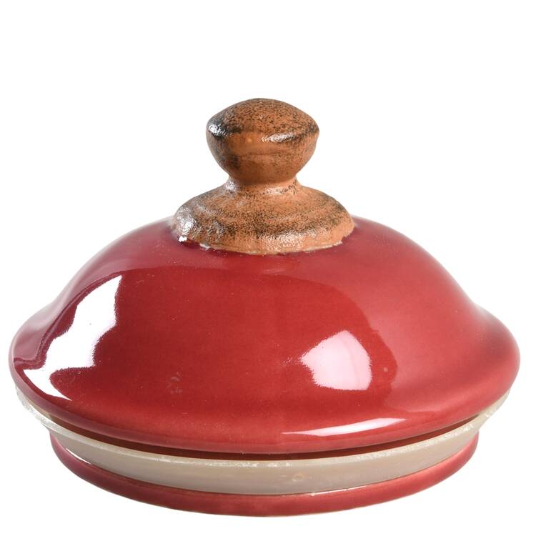 Florentine Burgundy Lid for Large Canister