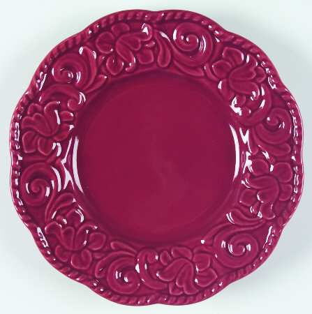 Florentine Burgundy Salad/Dessert Plate
