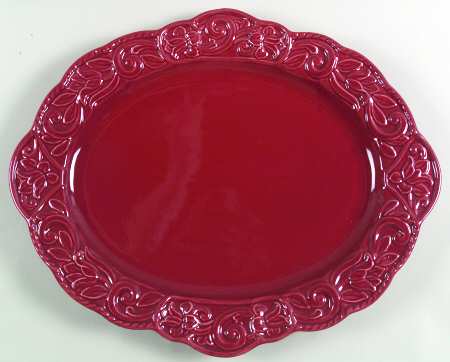 Florentine Burgundy 20" Oval Serving Platter