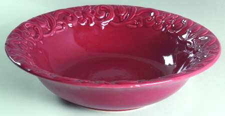 Florentine Burgundy 11" Round Vegetable Bowl