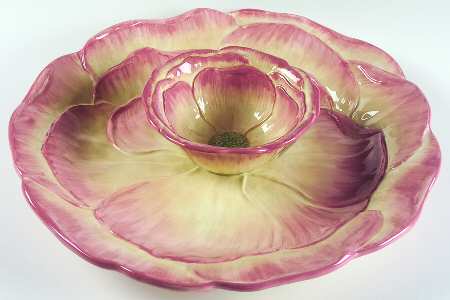 Cottage Rose (2 Piece) Chip & Dip Set