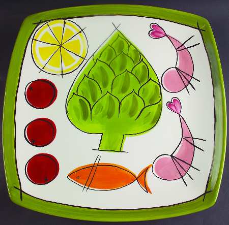Appetizer Chip Bowl/Plate for Chip & Dip Set