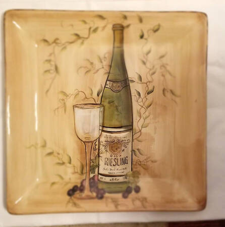Bon Appetit Wine 13" Square Serving Platter