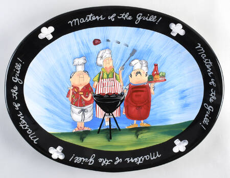 Masters of the Grill 18" Oval Serving Platter