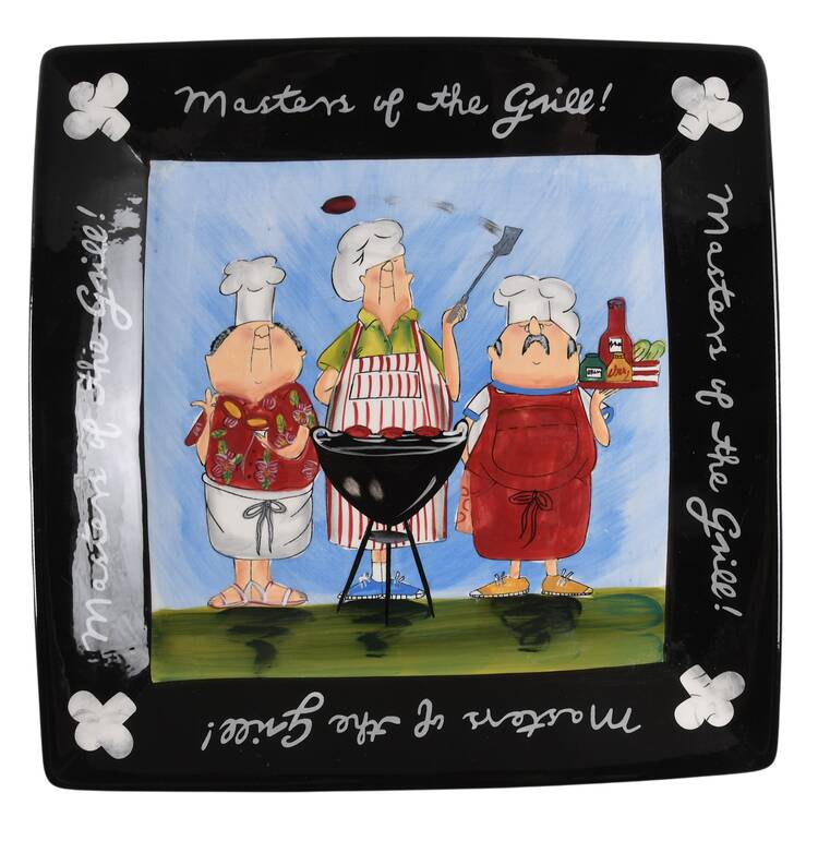Masters of the Grill 13" Square Serving Platter